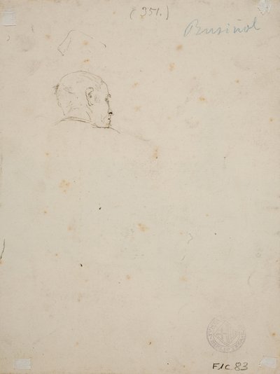 Study of a Male Head by Santiago Rusiñol